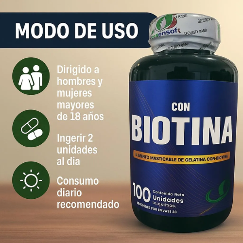 Biotina Ultra | Crecimiento Capilar Acelerado