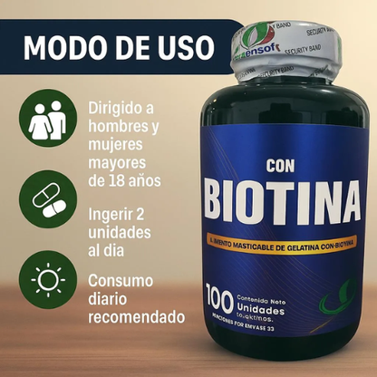 Biotina Ultra | Crecimiento Capilar Acelerado