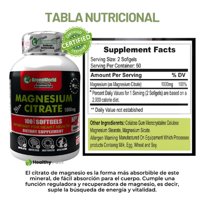 Citrato de Magnesio Puro | Descanso Profundo & Relajación