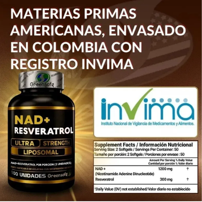 NAD + Resveratrol Complex | Juventud Celular