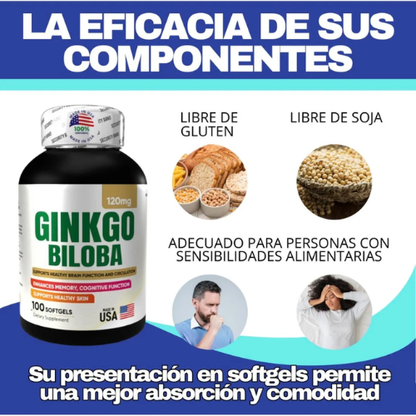 Ginkgo Biloba Extracto | Memoria & Circulación